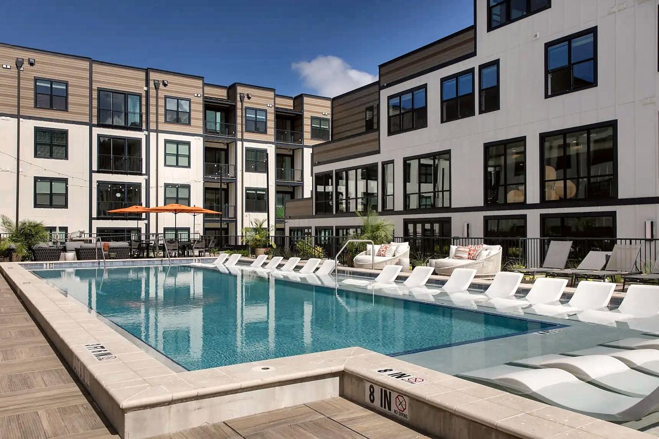 The resort-style pool at Industry Tallahassee